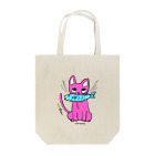Official GOODS Shopのお魚くわえたピンクニャーンコ Tote Bag