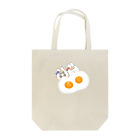 可愛すぎるうさぎの可愛すぎるうさぎと目玉焼きおふとん Tote Bag