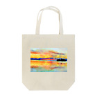 nyahoの宍道湖の夕日 水彩 Tote Bag