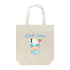 little lion house公式ショップ（大人のためのねこ）の白くまさんの青空ゼリーのクリームソーダ Tote Bag