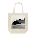 保護猫支援ショップ・パール女将のお宿の黒猫ちゃんのつどい　モノクロ Tote Bag