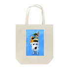 .A02 DESIGN STUDIO の白いわんちゃんこらーじゅ Tote Bag