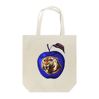 虎と青りんご_Tiger and apple Tote Bag