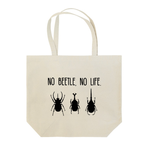 [No Beetle No Life] ノービートル　ノーライフ　Ver. 黒 トートバッグ
