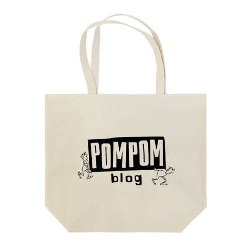 Pom Pom Blog Logo 1st（black） トートバッグ