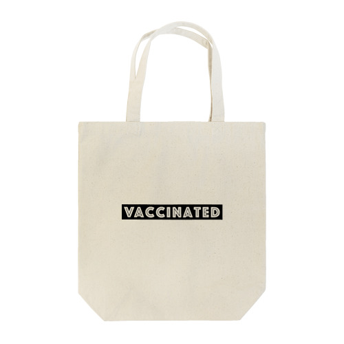 ワクチン接種済 VACCINATED　- black ver. 02 - トートバッグ