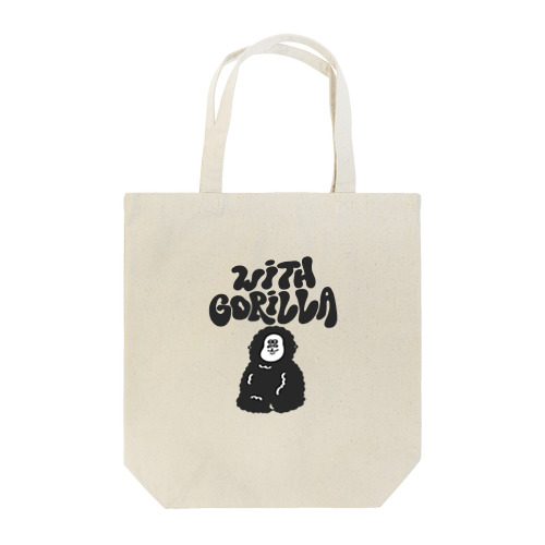 with  Gorilla (hippie logo) トートバッグ