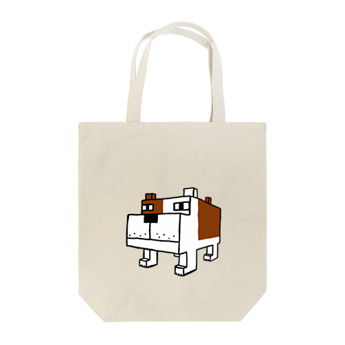 四角犬（茶） Tote Bag