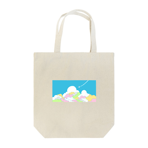 入道雲とひこうき雲 トートバッグ