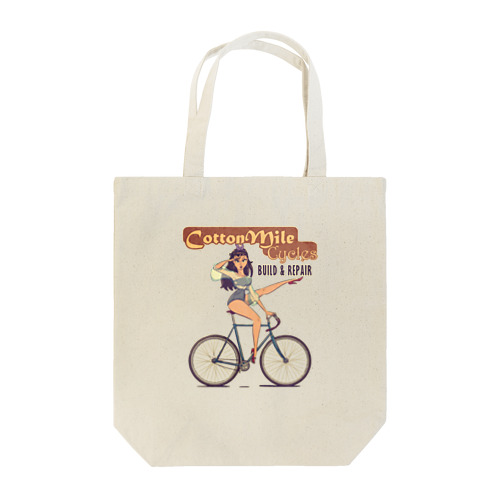 "Cotton Mile Cycles" Tote Bag