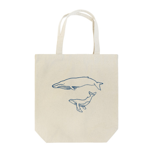 シロナガスクジラのトート Tote Bag