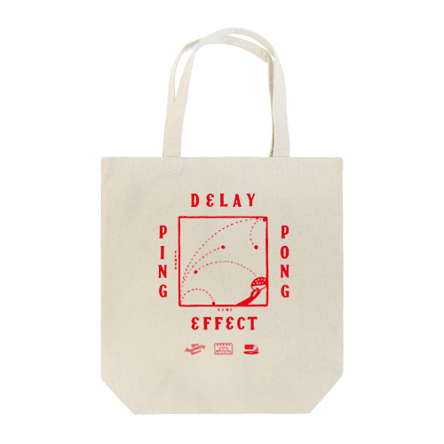 DELAY EFFECT RED トートバッグ