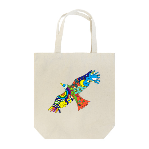 虹色の飛ぶ鳥 Tote Bag