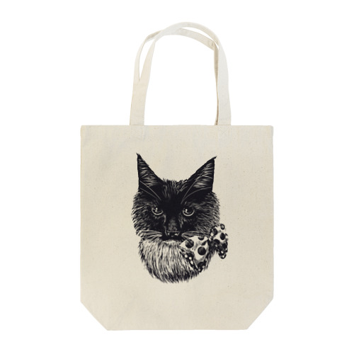 長毛黒猫 Tote Bag