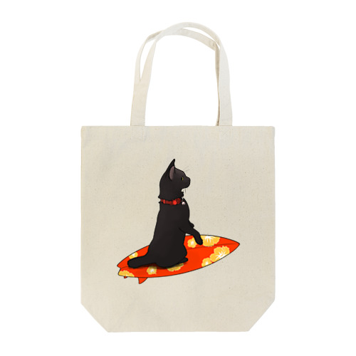 サーフィン黒猫ちゃん Tote Bag