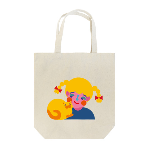 ネコと女の子 Tote Bag