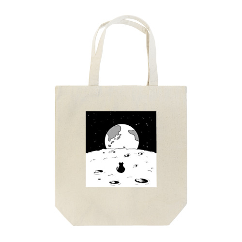 猫on月 Tote Bag