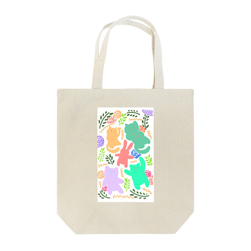 ボタニカルアニマル(グリーン) Tote Bag