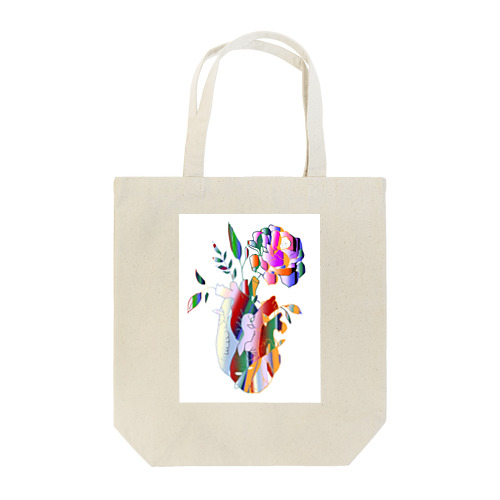 Heart and Rose Tote Bag