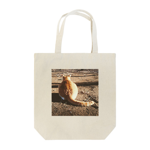 哀愁の猫背中 Tote Bag