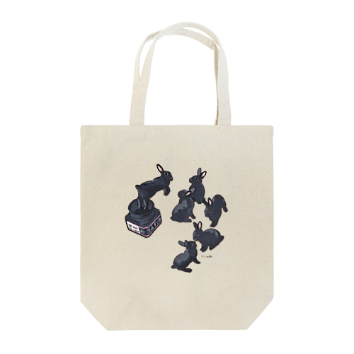 とびだせ黒うさぎ Tote Bag