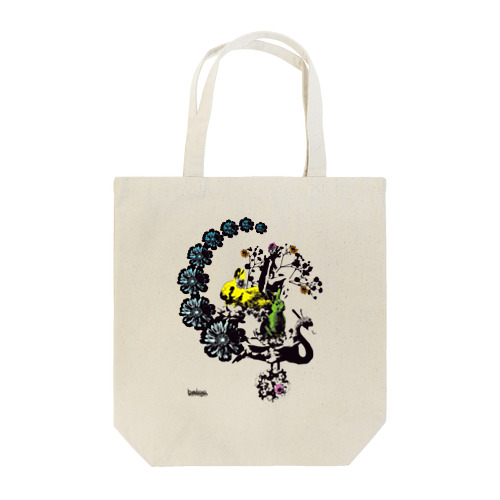 [helocdesign] Flower Rabbit Tote Bag