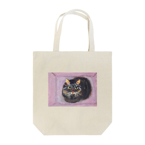 愛猫ポワロ、日本画 Tote Bag