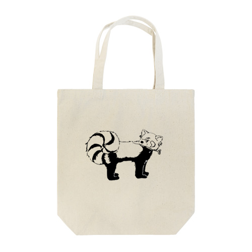 お花を持ったレッサーパンダ Tote Bag