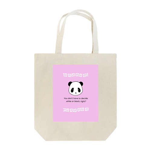 パンダ中華柄（ピンク） Tote Bag