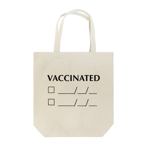 ワクチン接種確認 Vaccinated check トートバッグ