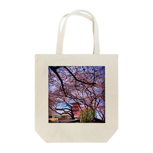 浅草と桜 トートバッグ