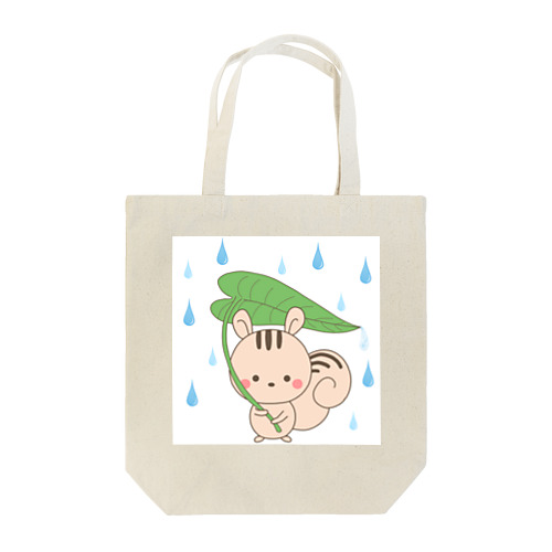 リスと葉っぱの雨傘 Tote Bag