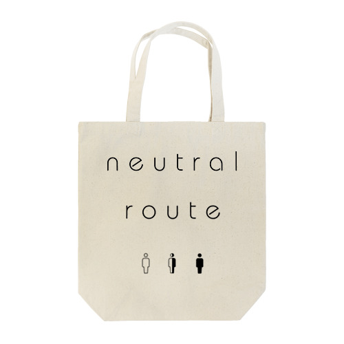 neutral route [Black] トートバッグ
