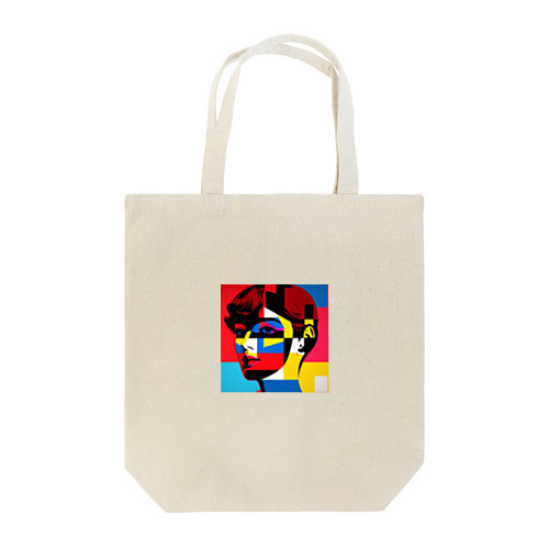 pop art rainbow  woman Tote Bag