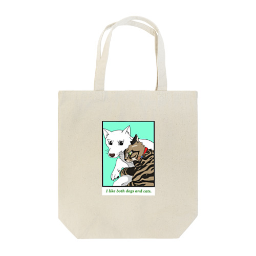 I like both dogs and cats. Tote Bag