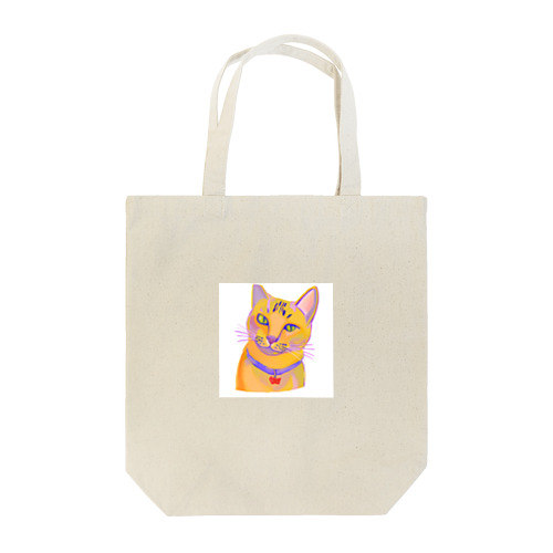 鮮やかな凛々しい猫さんのイラストグッズ Tote Bag