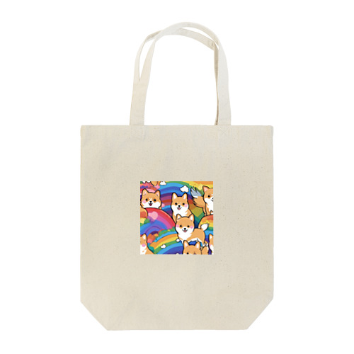虹と柴犬 Tote Bag