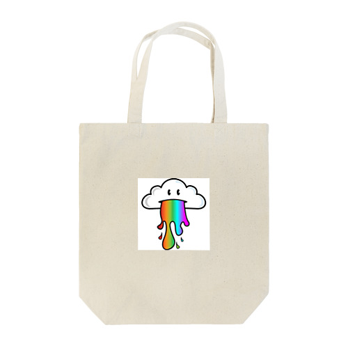 かわいい雲が虹を架ける Tote Bag