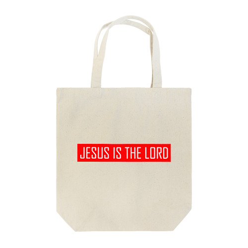 JESUS IS THE LORD （赤） トートバッグ
