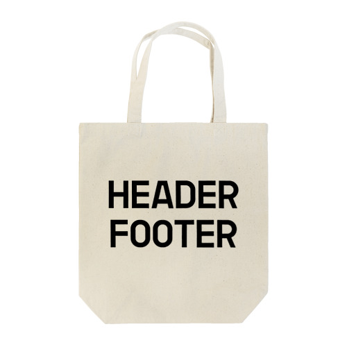 HEADER FOOTER Tote Bag
