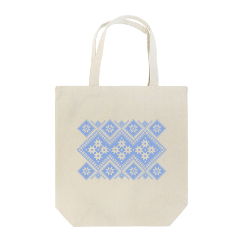 北欧っぽいknitting pattern － 水色 Tote Bag