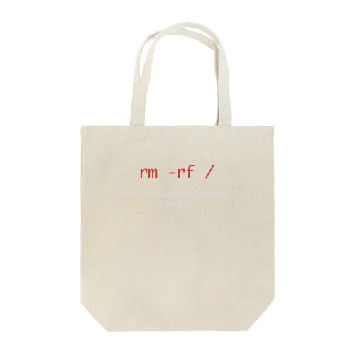 rm -rf / Tote Bag