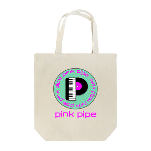 PinkPipeオリジナルグッズ ピアノレコード トートバッグ