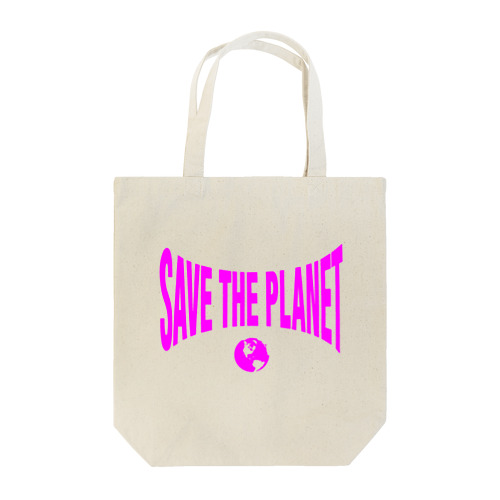 SAVE THE PLANET PINK トートバッグ
