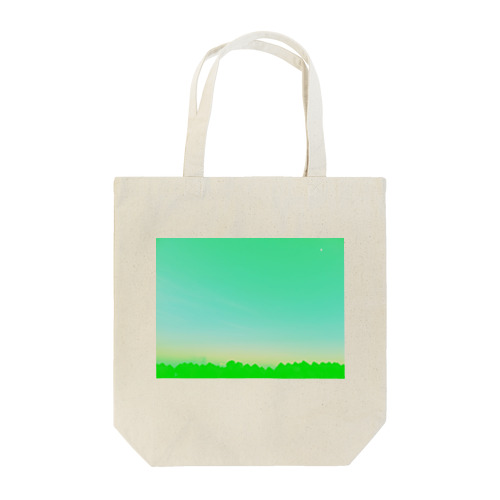 green sky sea Tote Bag
