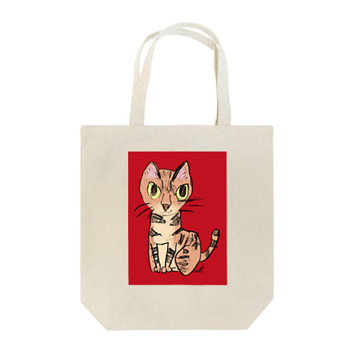 猫のクーちゃん（赤） Tote Bag