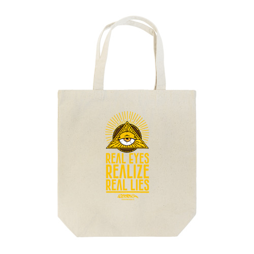 REAL EYES REALIZE REAL LIES (YELLOW ver.) Tote Bag