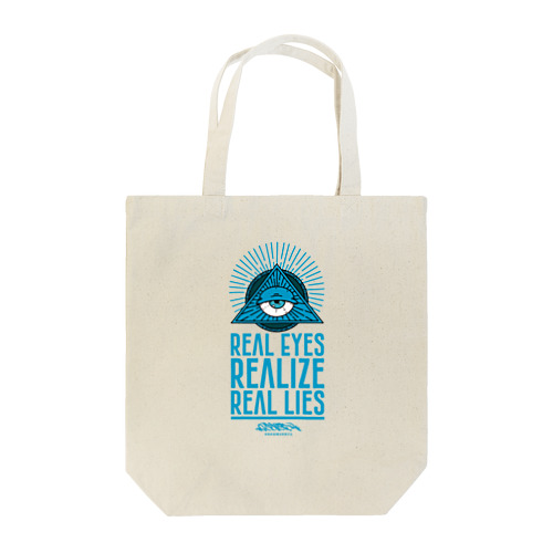 REAL EYES REALIZE REAL LIES (BLUE ver.) Tote Bag