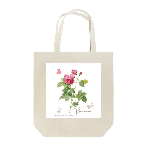 一輪の薔薇とハート Tote Bag