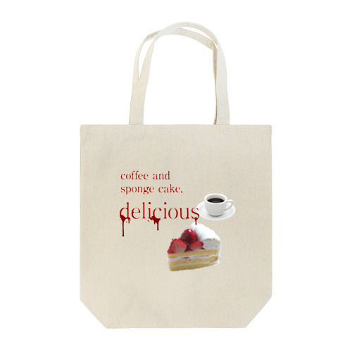 coffee and sponge cake, delicious Tote Bag